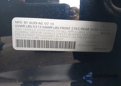 2011 Audi A6 3.0 Premium z USA, uszkodzony, nr VIN WAUFGAFB0BN019025